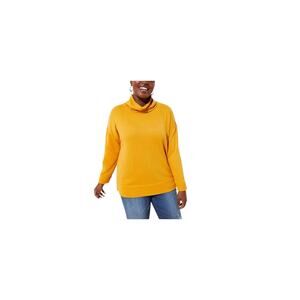 LOFT L Petite LP Yellow Funnel Neck Soft Knit Sweater Safari‎ BRAND NEW